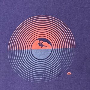 Mountain Equipment Womens Sz M Prism Tee Bouldering Climbing Blue Red Org Cotton